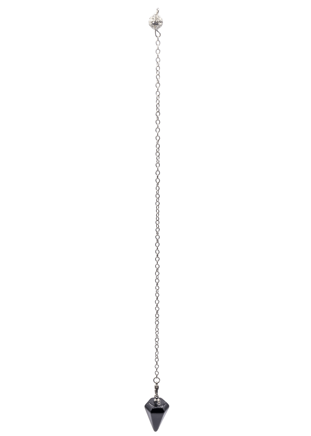 Black Agate Crystal Pendulum