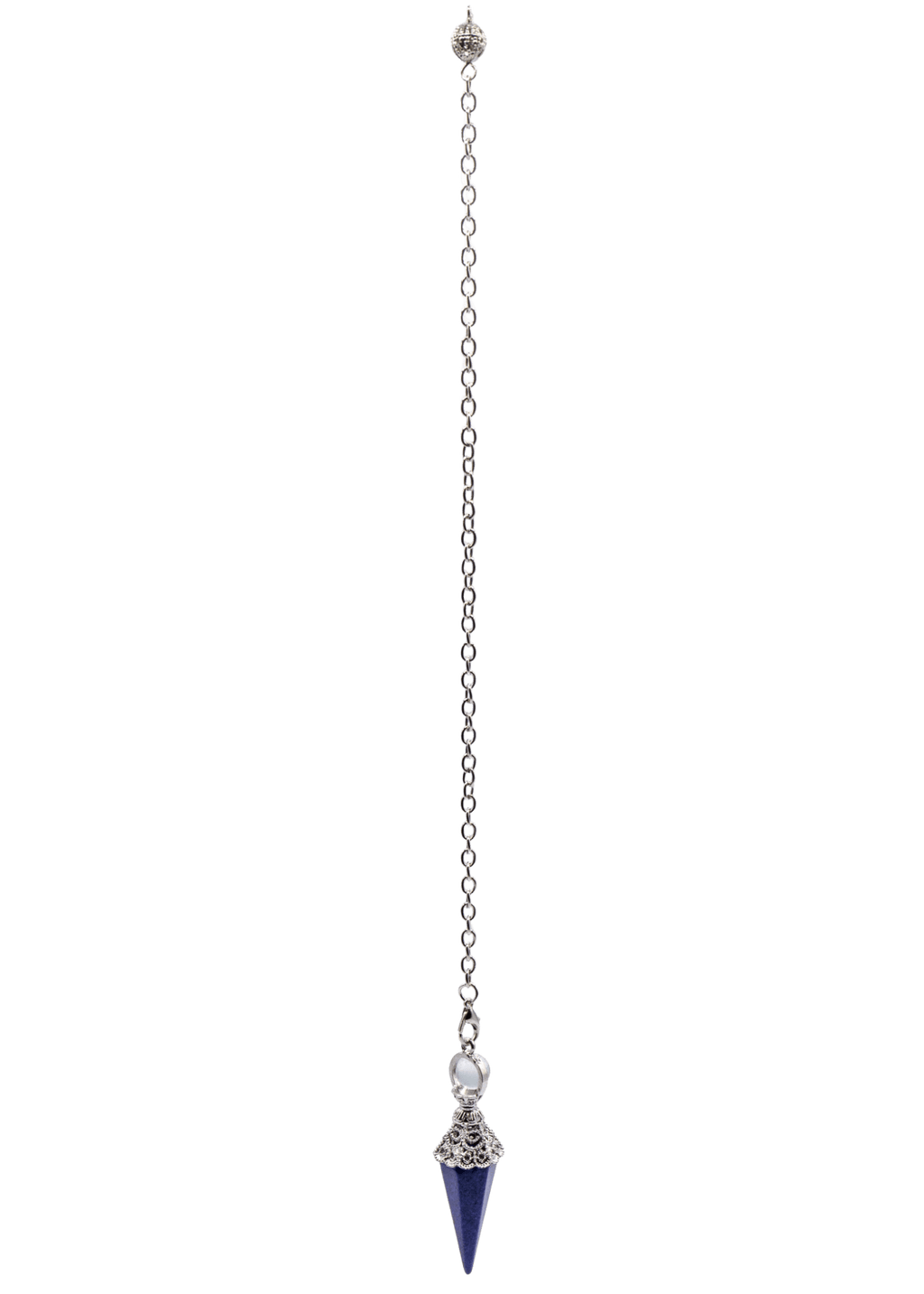 Ornate Lapis Crystal Pendulum