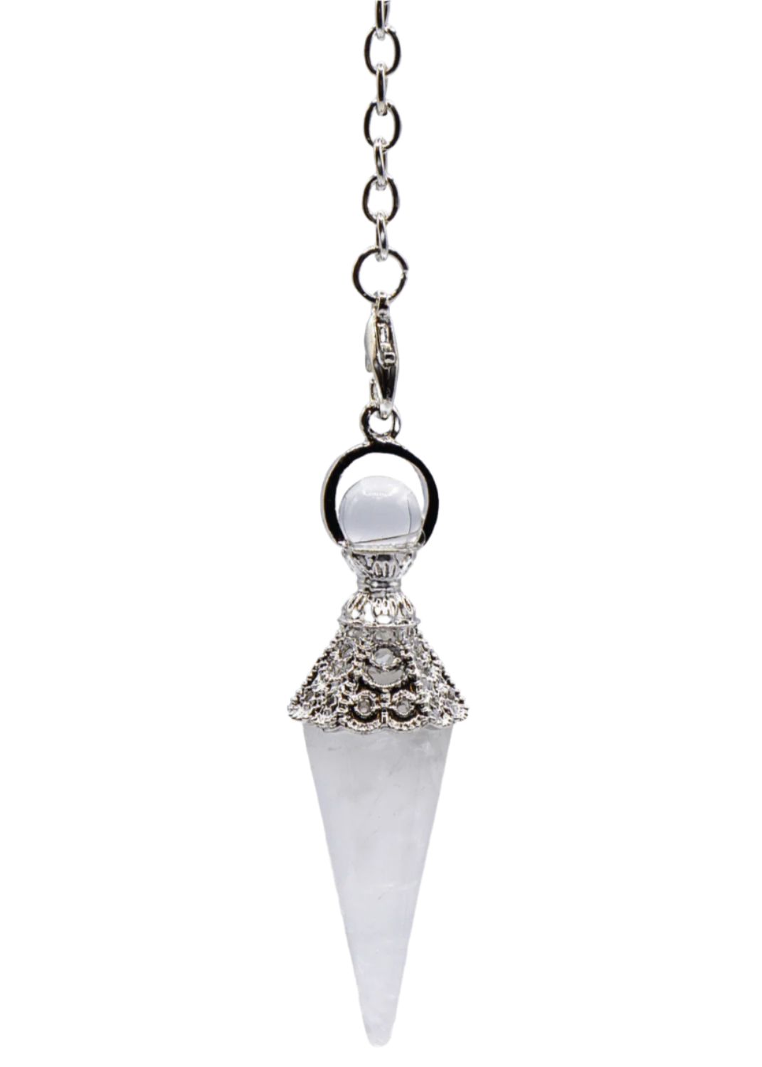 Ornate Quartz Crystal Pendulum
